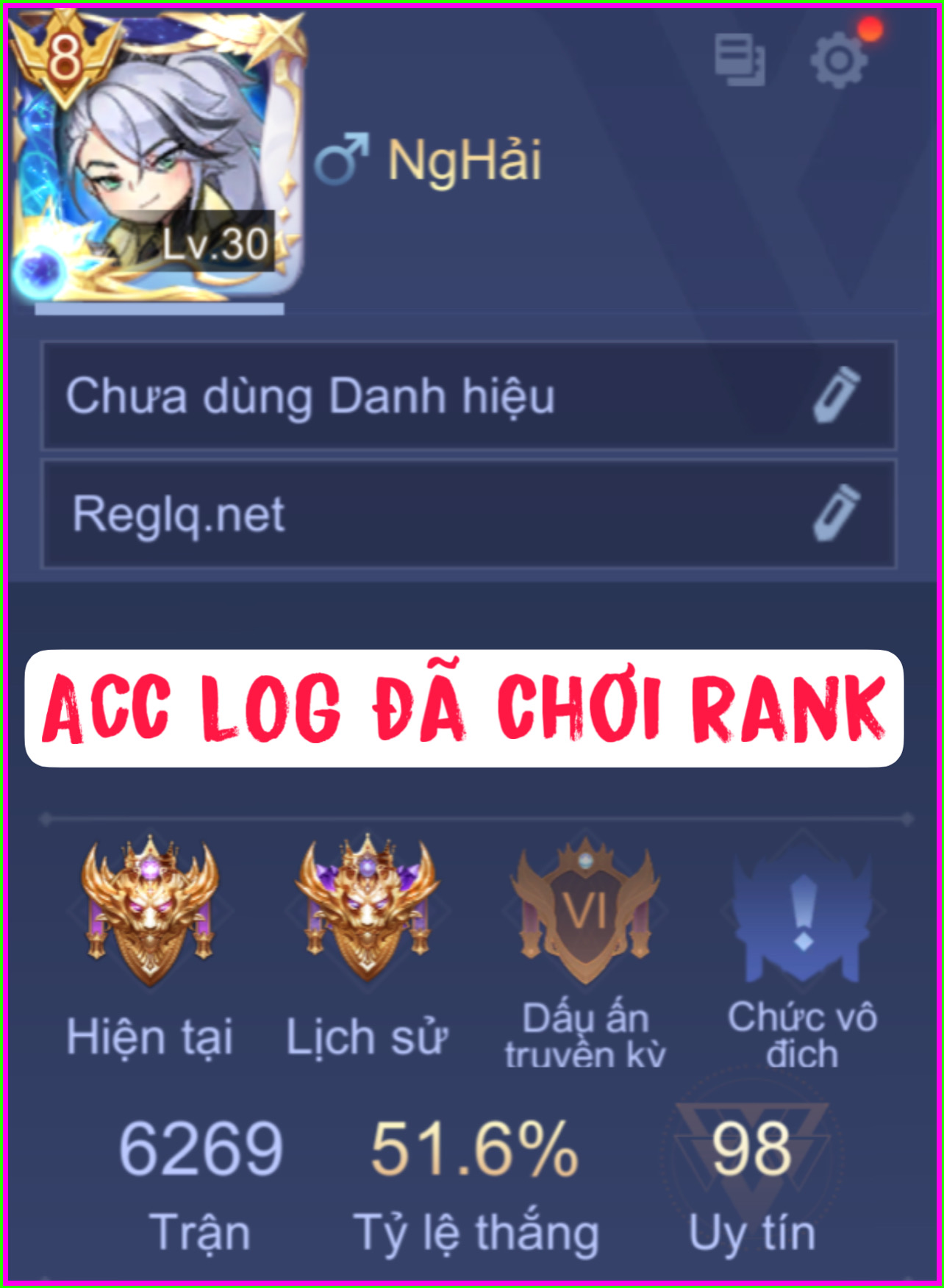 Acc LOG ĐI RANK